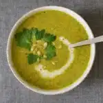 Green Goddess Soup Recipe in a rustic bowl