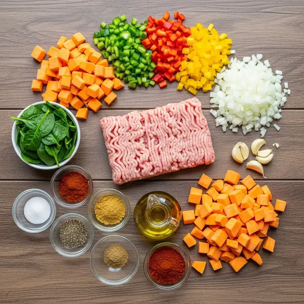 Ground Turkey Sweet Potato Skillet Ingredients