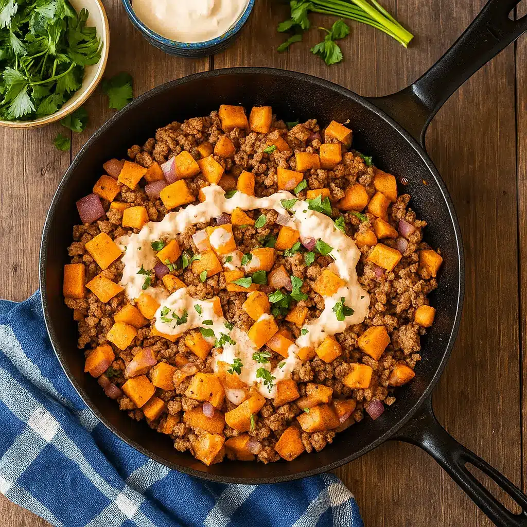Ground Turkey Sweet Potato Skillet Recipe