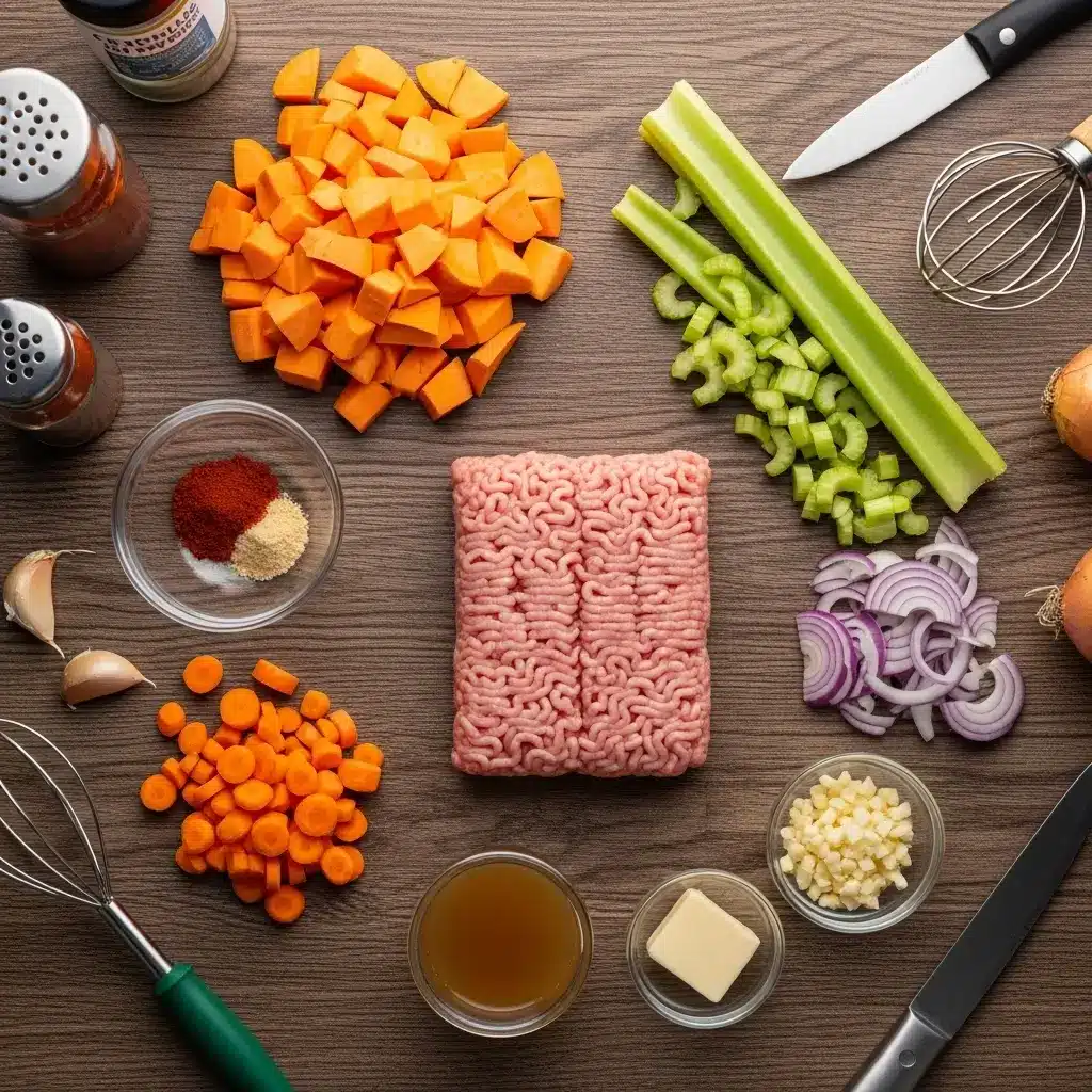 Ground Turkey Sweet Potatoes ingredients