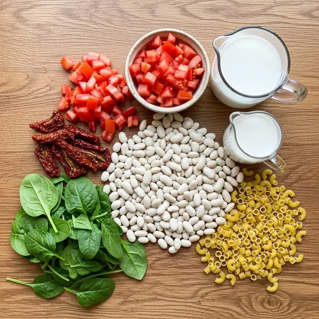 Ingredients for Hearty Italian White Bean Soup Recipe Crockpot