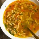 high-protein chickpea chicken soup