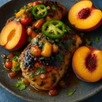 jalapeño peach chicken with honey glaze