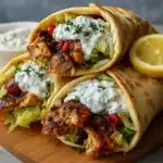 Mediterranean Chicken Gyros with Creamy Feta Tzatziki
