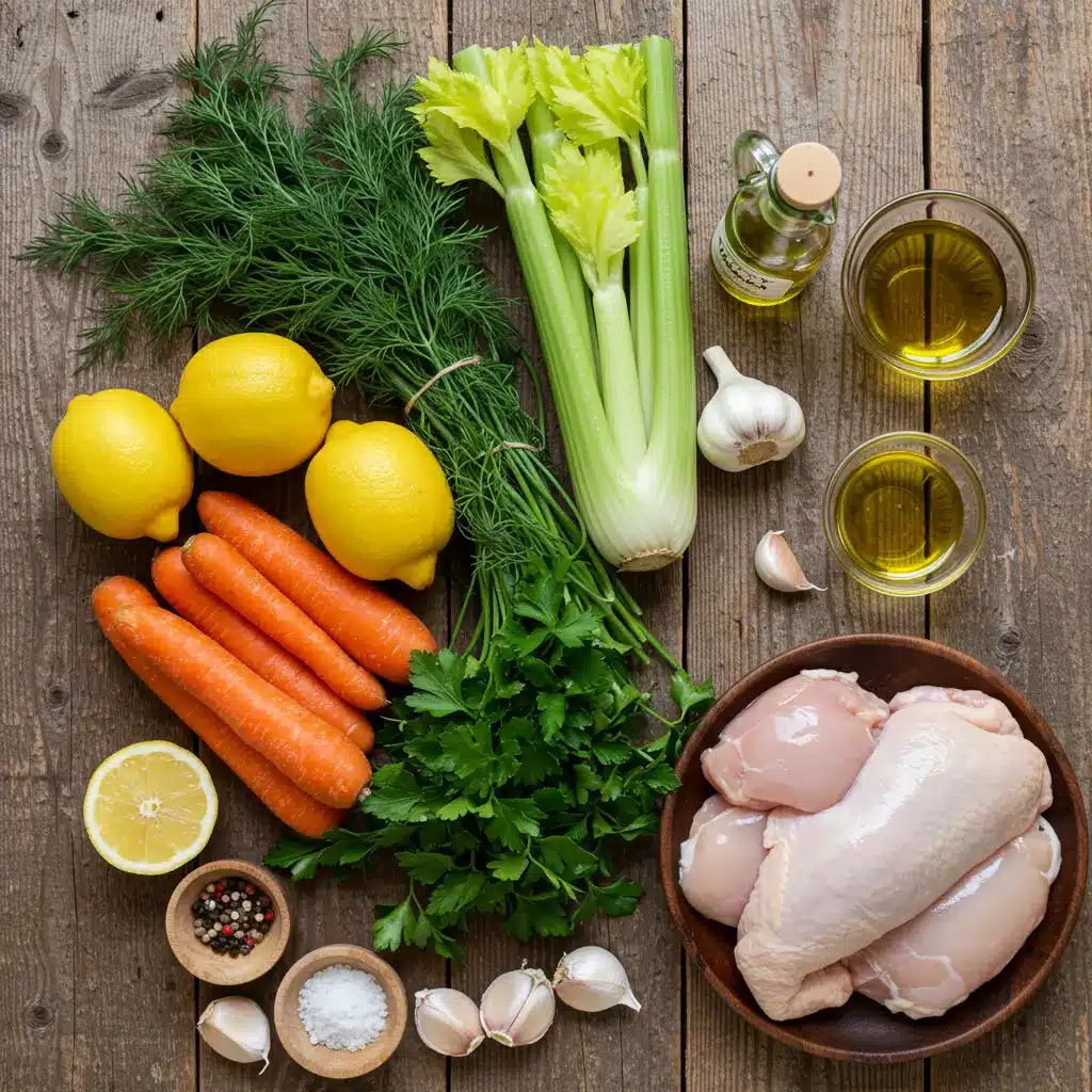 Mediterranean Lemon Chicken Soup Ingredients