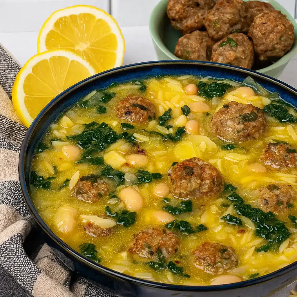 Mediterranean Meatball Stew with Orzo and Beans – Cozy One-Pot Comfort