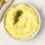 Rosemary Garlic Mashed Potatoes with fresh rosemary and butter