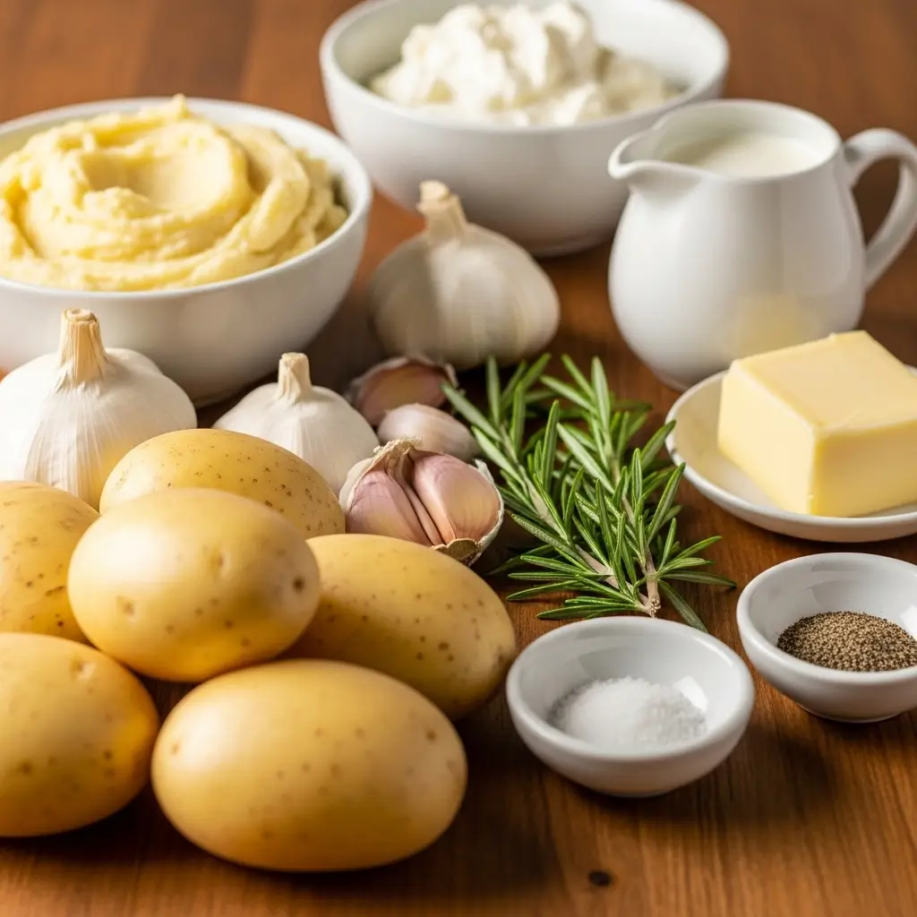 Ingredients for Rosemary Garlic Mashed Potatoes
