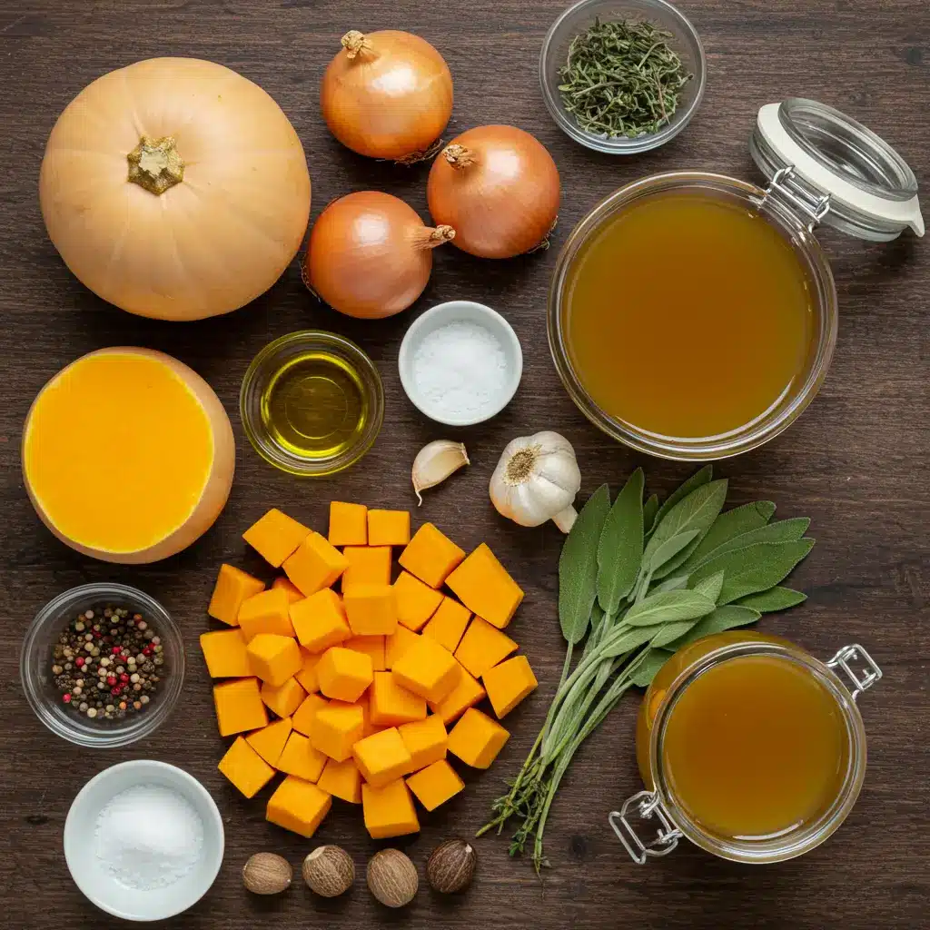 ingredients for simple butternut squash soup