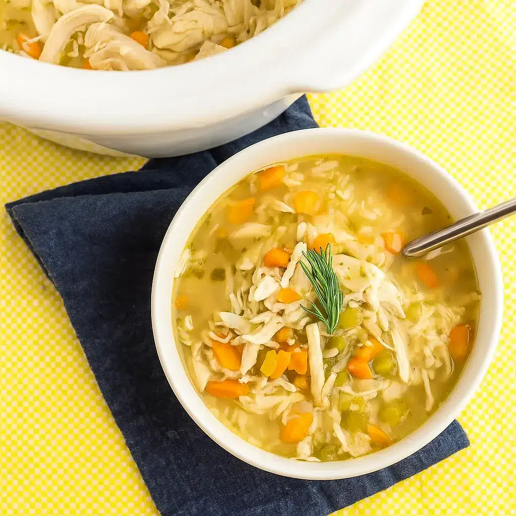 slow cooker chicken and rice soup recipe