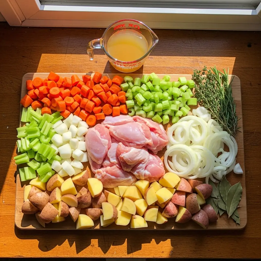Ingredients for Slow Cooker Chicken Stew Recipe