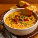 Slow Cooker Creamy Cheeseburger Soup
