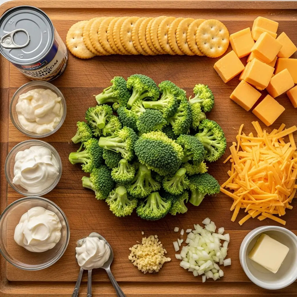 Ingredients for The Best Broccoli Casserole