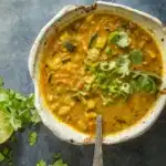 Vegetable Detox Soup with zucchini and turmeric