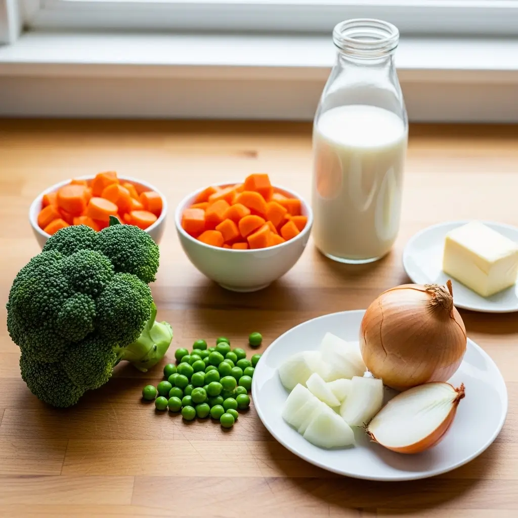 Veggie pot pie soup ingredients