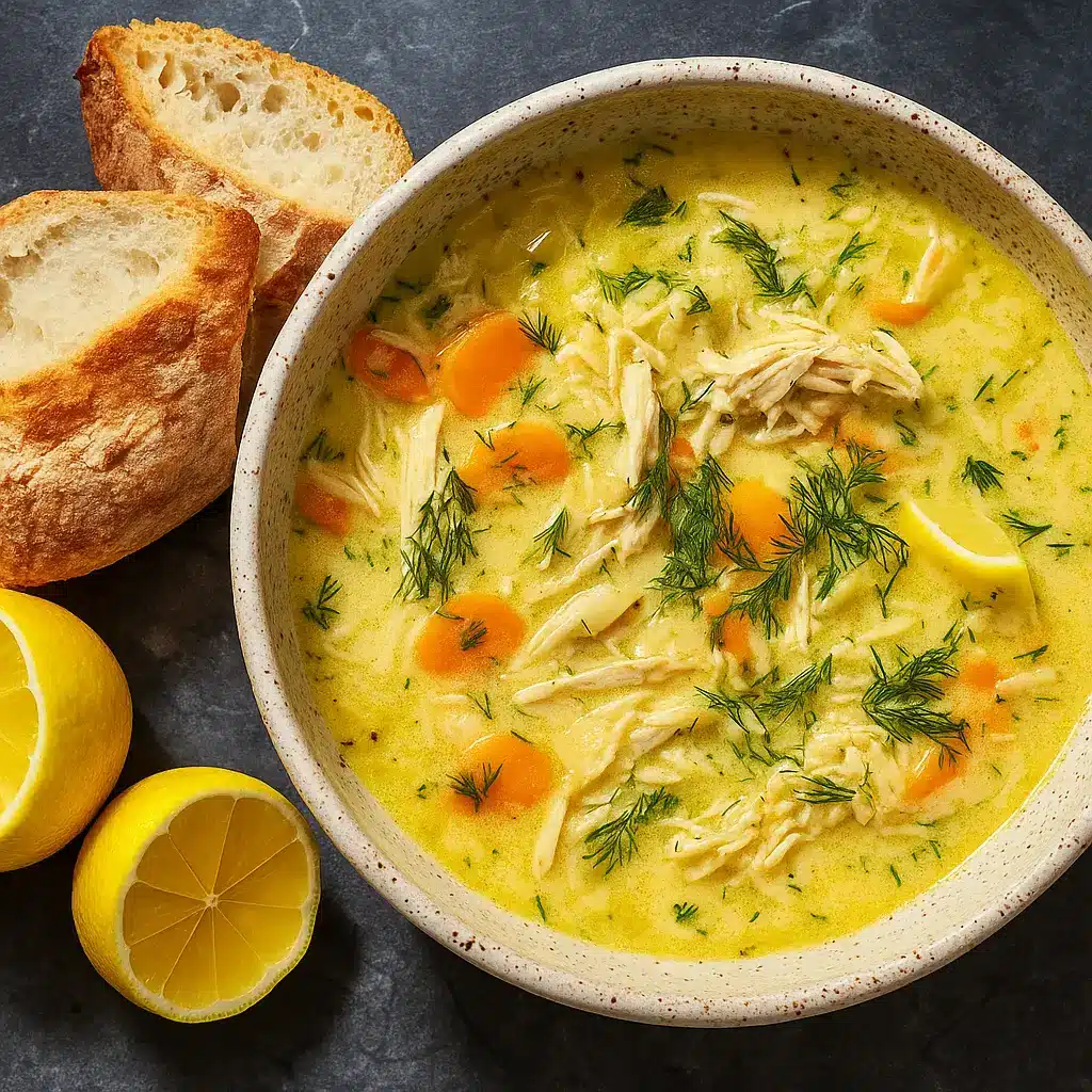 Zesty Greek Lemon Chicken Soup Recipe