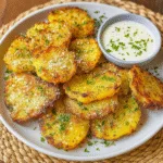 Baked Smashed Potatoes With Garlic & Parmesan