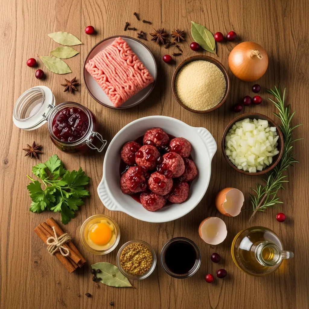 Best Christmas Cranberry Meatballs ingredients