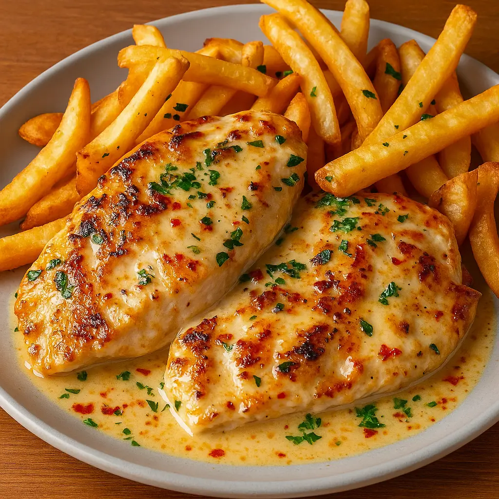 Chicken Fillet in Spicy, Creamy Garlic-Parmesan Sauce – Quick & Flavorful Dinner