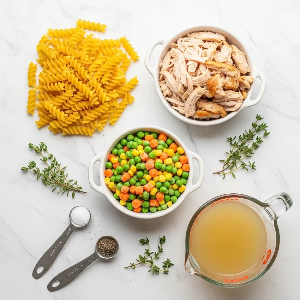 chicken-pot-pie-pasta-ingredients