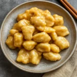 Chinese Coconut Chicken served with rice