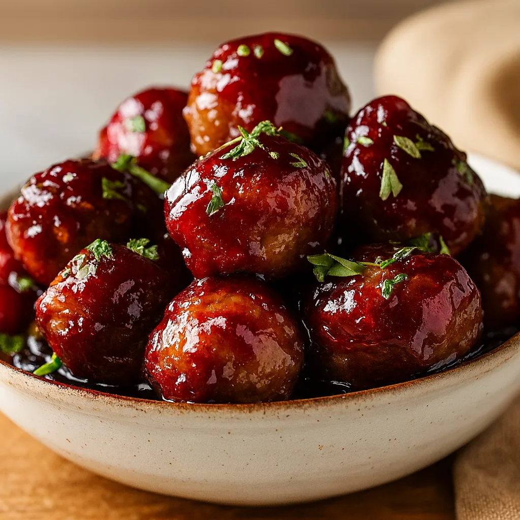 Cranberry Glazed Meatballs That Make Dinner Surprisingly Easy