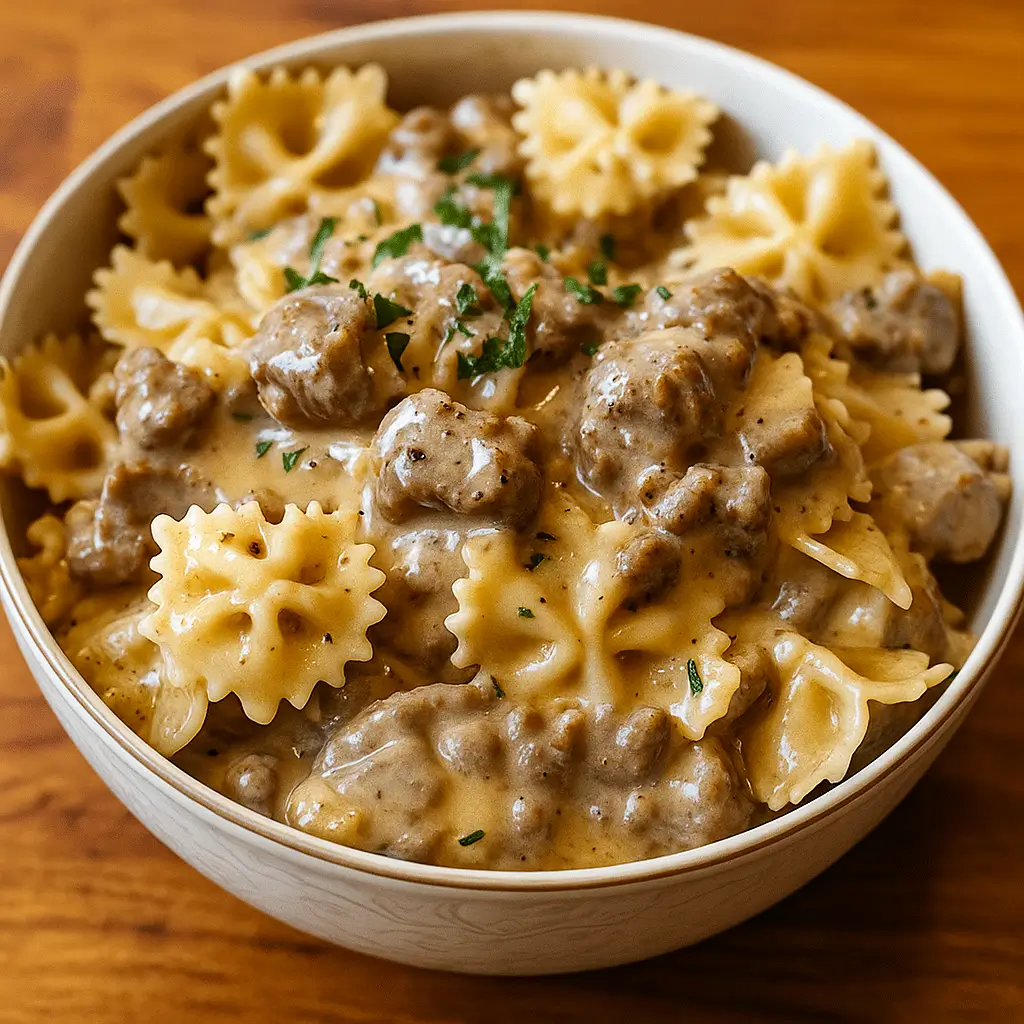 Creamy Beef and Bowtie Pasta: A Quick, Comforting Dinner Win