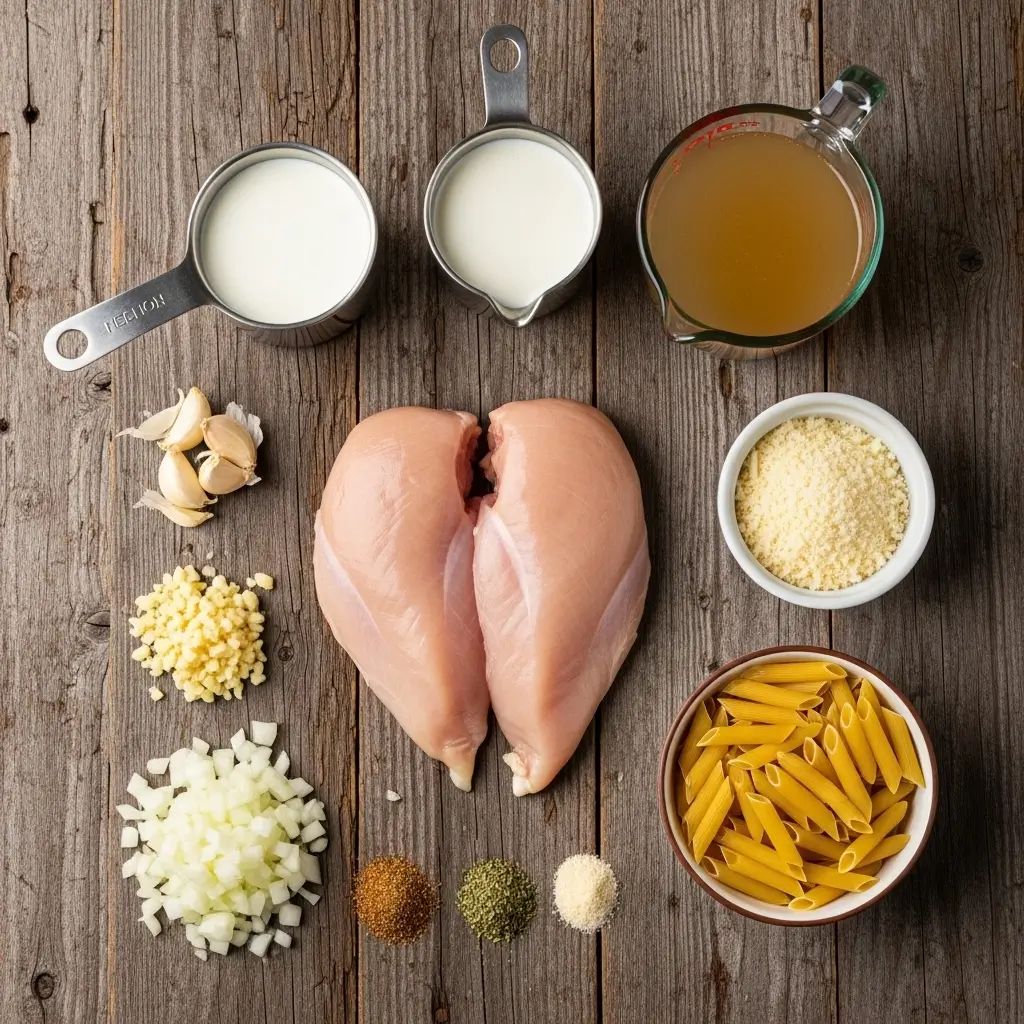 Creamy Chicken Parmesan Soup ingredients