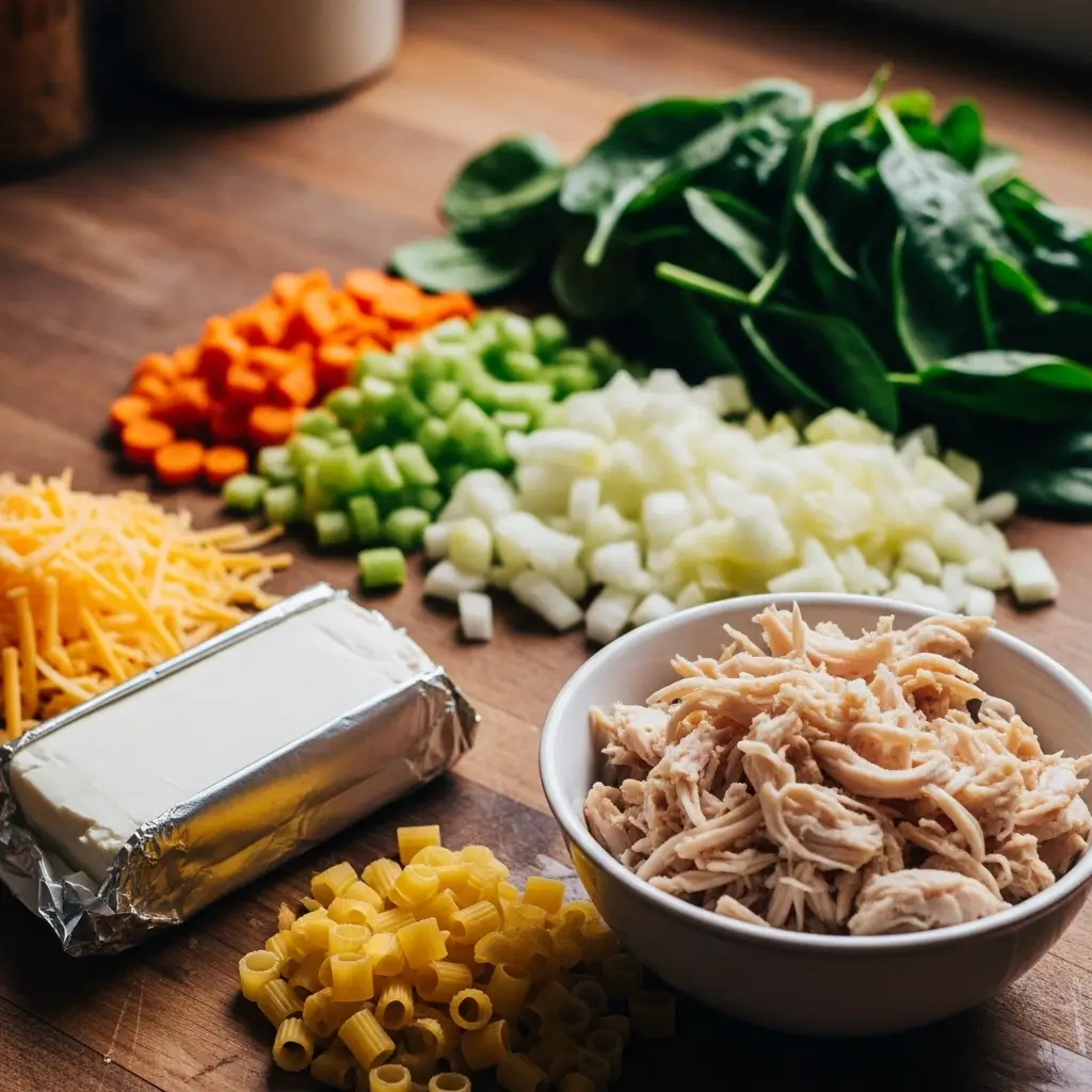 creamy chicken pasta soup ingredients