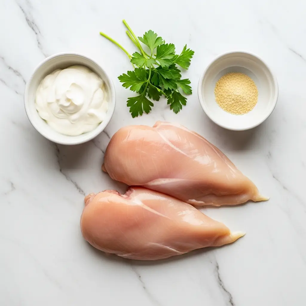 Ingredients for Creamy Ranch Chicken CrockPot recipe