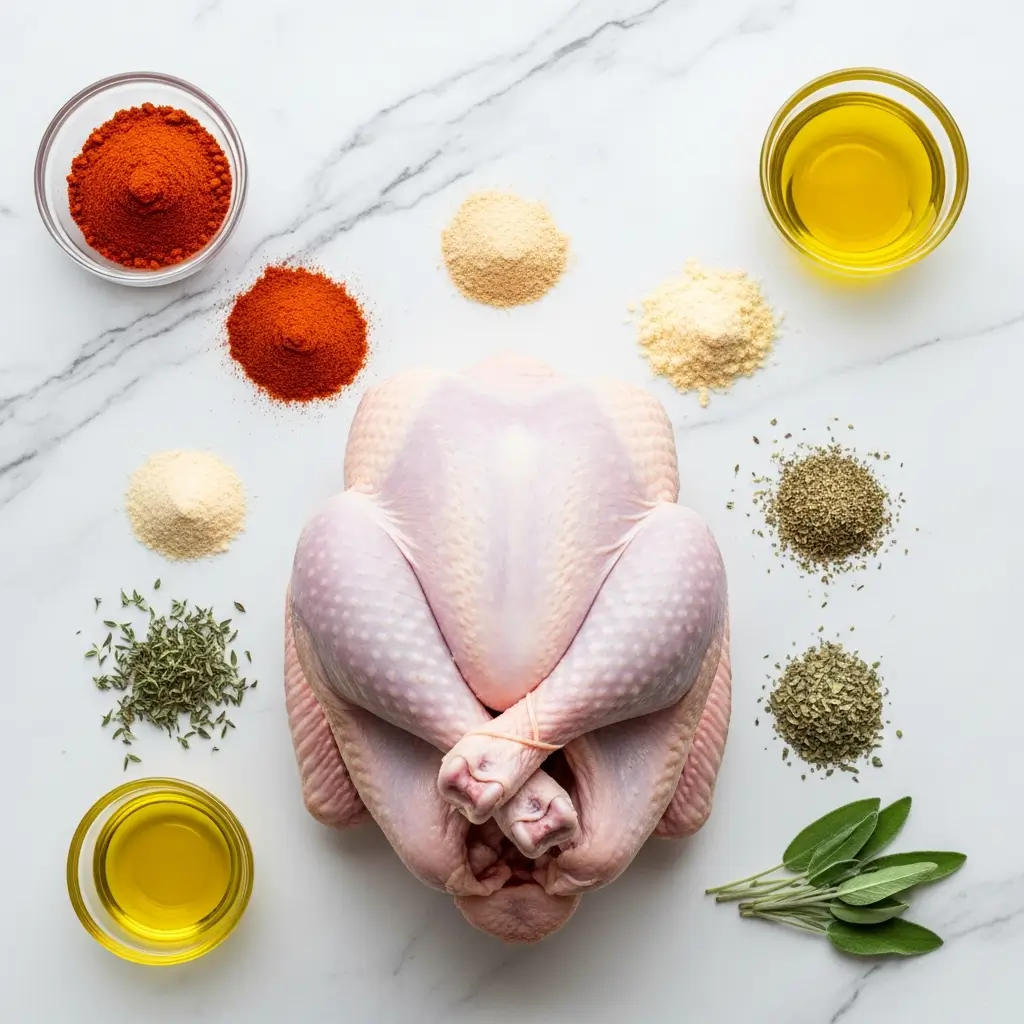 Crispy Smoked Spatchcock Turkey ingredients