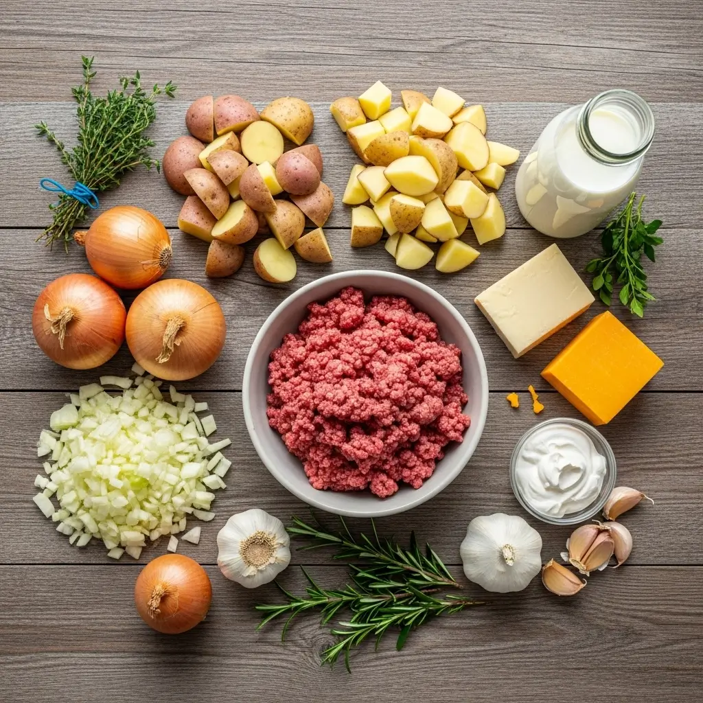 Crock Pot Hamburger Potato Soup Ingredients