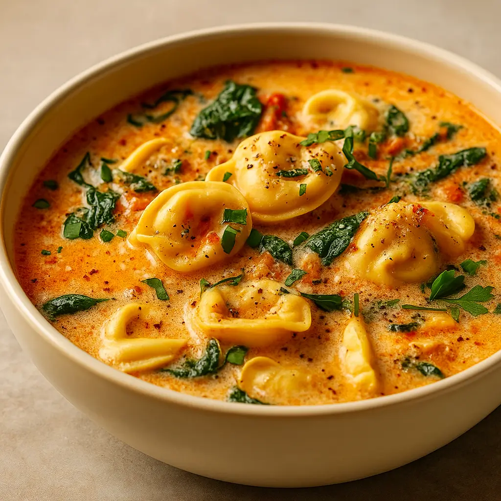 Delicious Creamy Tortellini Soup – Cozy and Flavorful