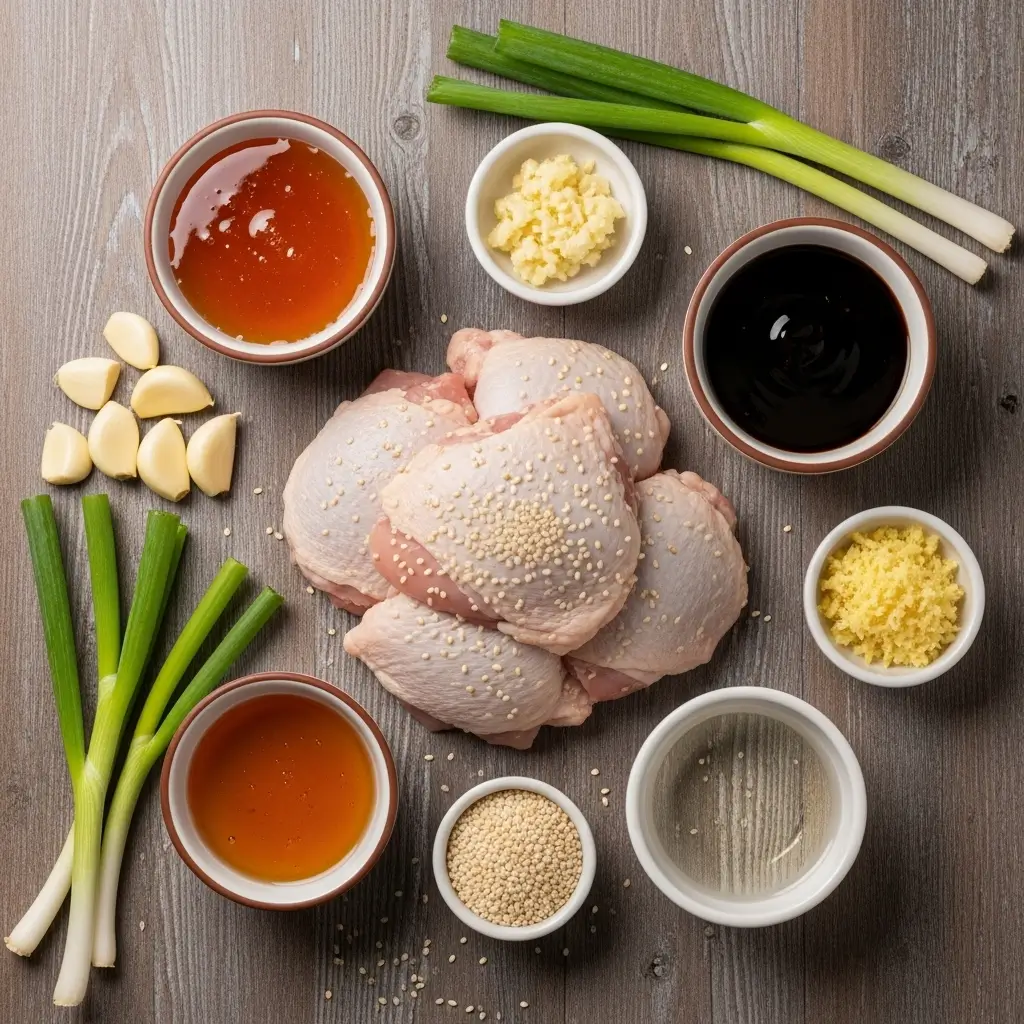 Ingredients for Dump and Go Crockpot Teriyaki Chicken