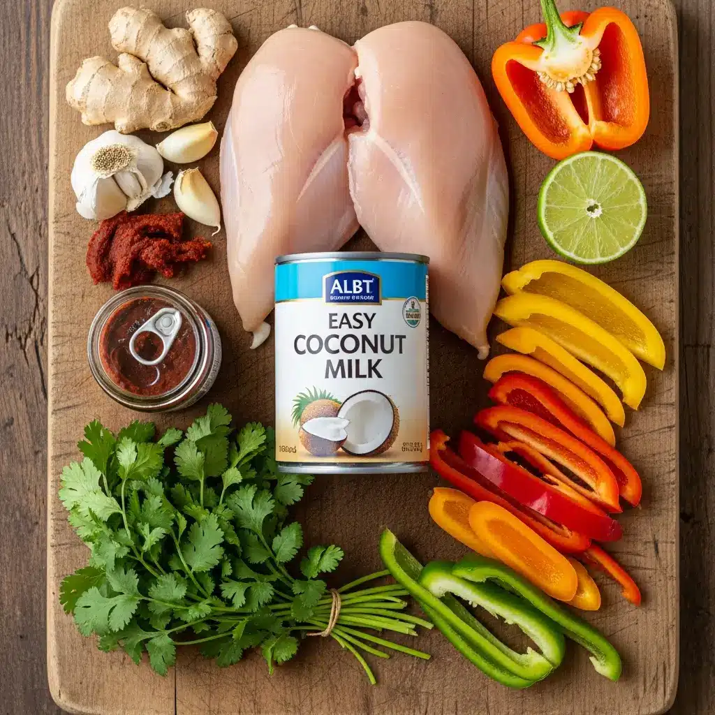 Easy Crockpot Thai Coconut Chicken Soup Ingredients