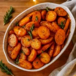 Easy Glazed Carrots served warm with honey butter glaze