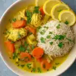 Easy Lemon Ginger Turmeric Chicken and Rice Soup