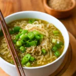 Easy Vegan Ramen Noodle Soup with miso broth and ramen noodles