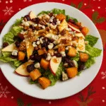 Fall Harvest Salad with roasted squash and apples