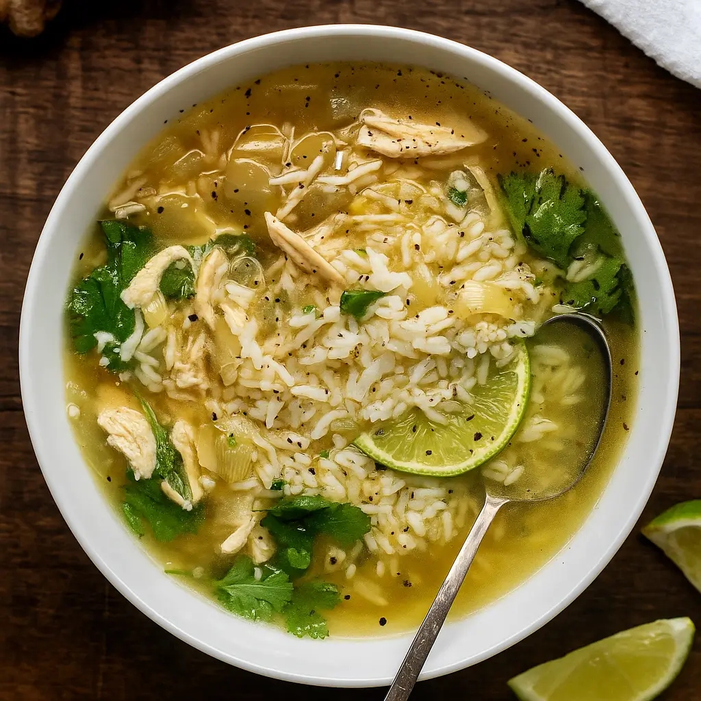 Ginger Lime Chicken and Rice Soup – A Cozy, Refreshing Dinner