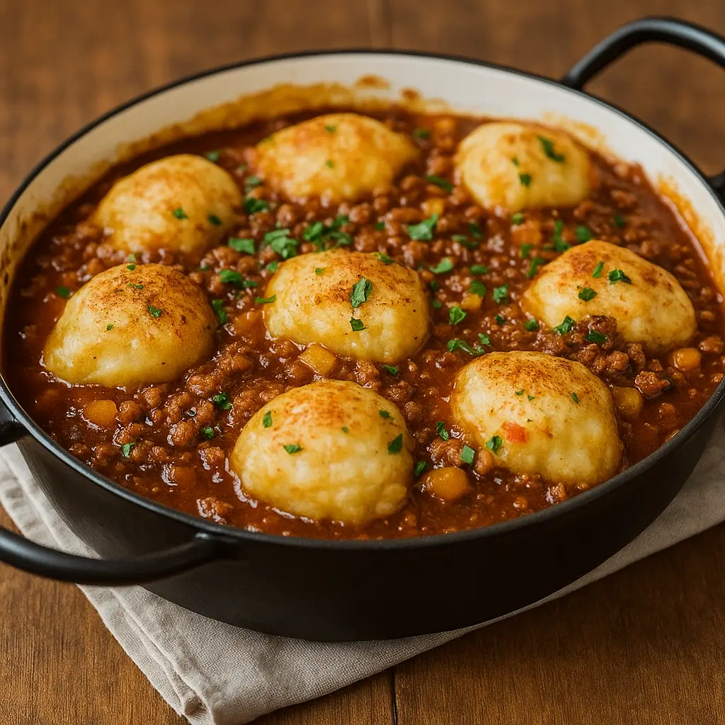 Ground Beef and Dumplings – The Ultimate Cozy One-Pan Dinner