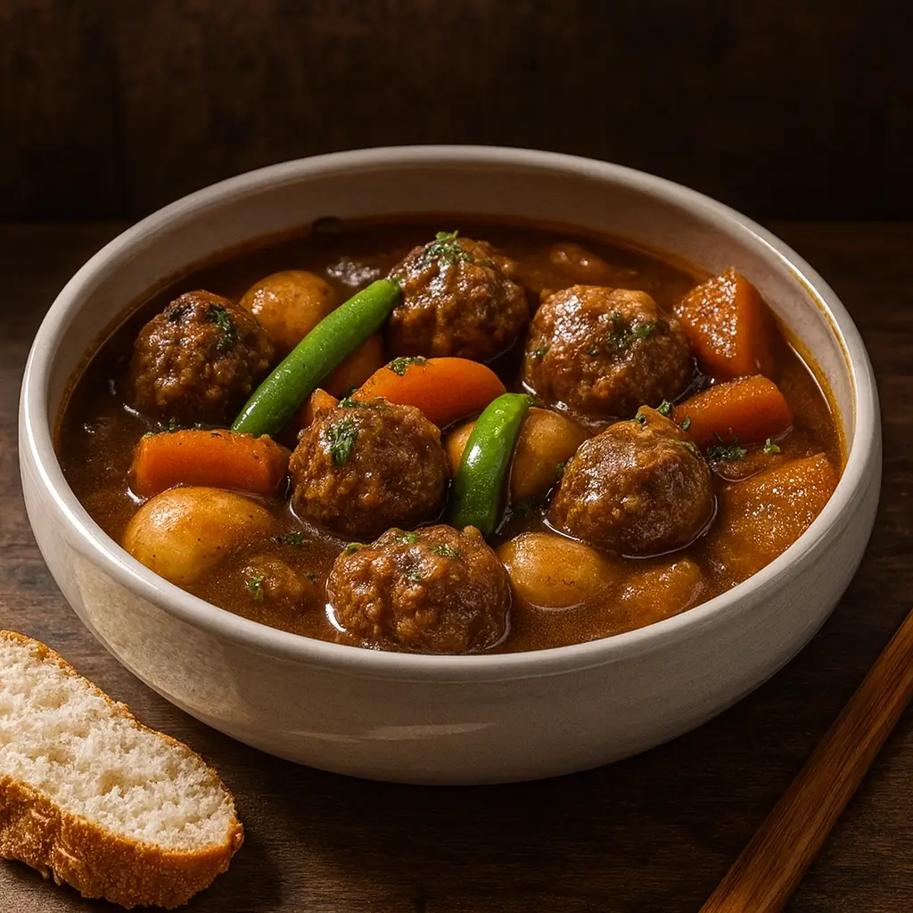 Hearty Meatball Stew – Easy, Cozy, and Delicious