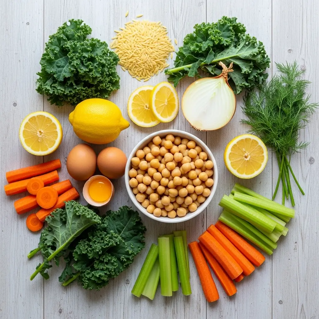 Ingredients for Lemony Greek Chickpea Soup