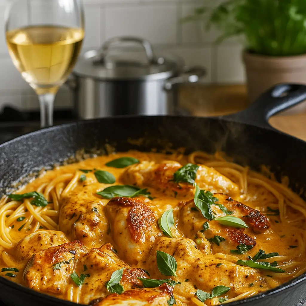 Marry Me Pumpkin Chicken Pasta – Creamy Fall Comfort in One Skillet