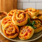 Homemade pizza rolls recipe with melted cheese and pepperoni