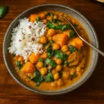 Sweet Potato and Chickpea Curry with Coconut Milk