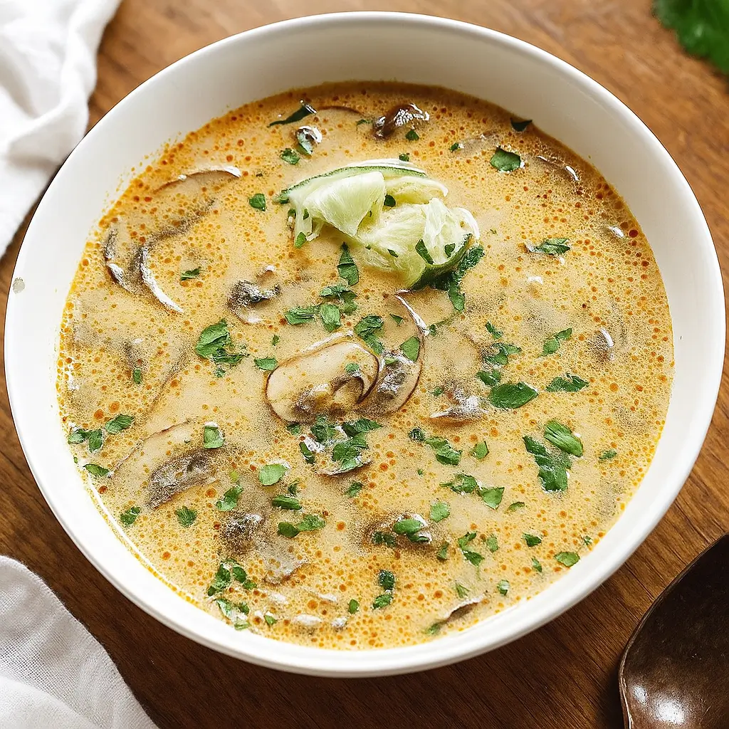 Thai Coconut Soup with Mushrooms – Creamy Comfort in 30 Minutes