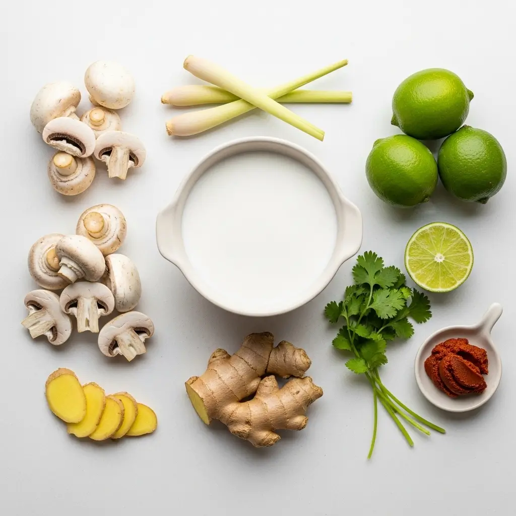 Thai Coconut Soup with Mushrooms ingredients
