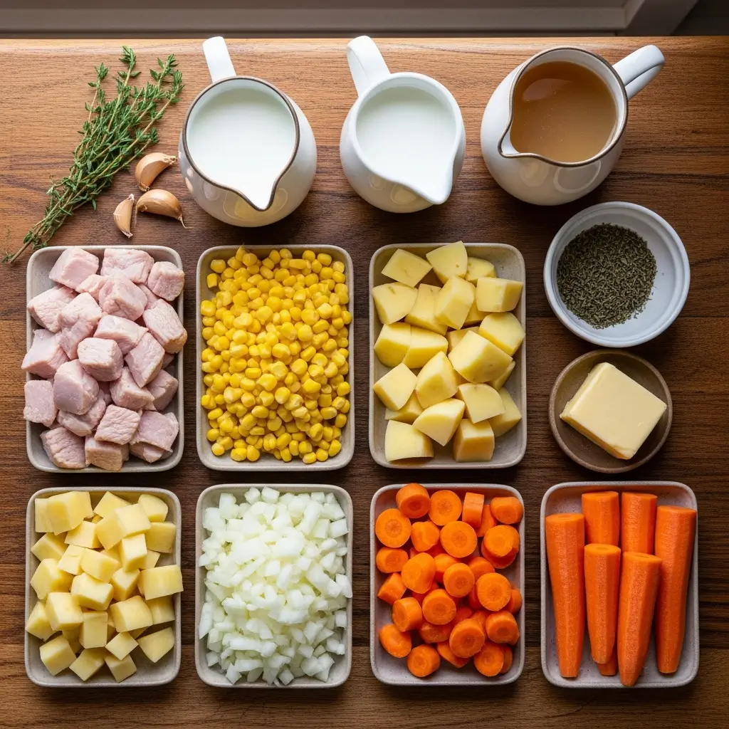 Turkey Corn Chowder ingredients