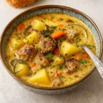 Ultimate Potato and Sausage Chowder creamy bowl